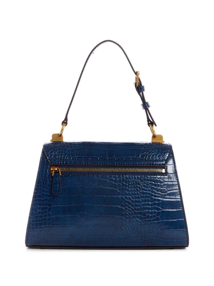 GUESS Stephi Top-Handle Flap Women's Crossbodies Blue | UK0462CQR