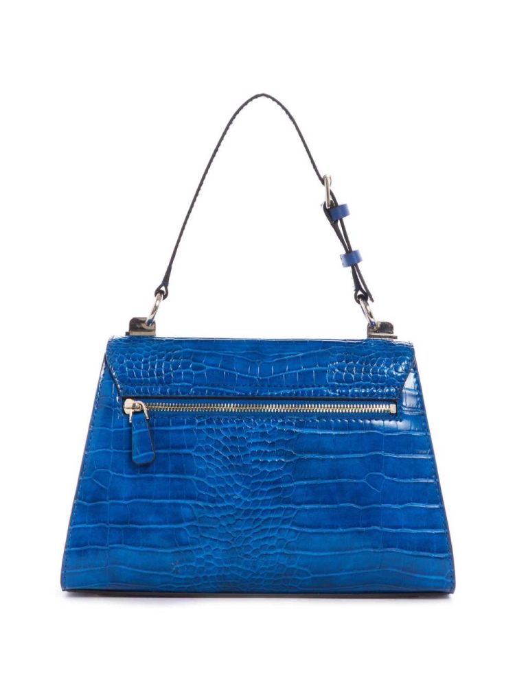 GUESS Stephi Top-Handle Flap Women's Crossbodies Blue | UK4792TPF