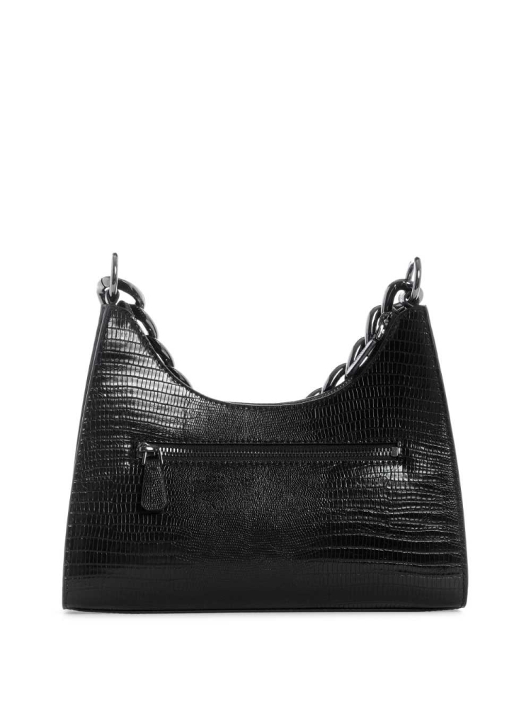 GUESS Tullia Hobo Women's Shoulder Bags Black | UK9612QPS