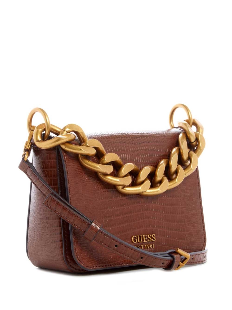 GUESS Tullia Mini Women's Crossbodies Black Brown | UK1289WTI