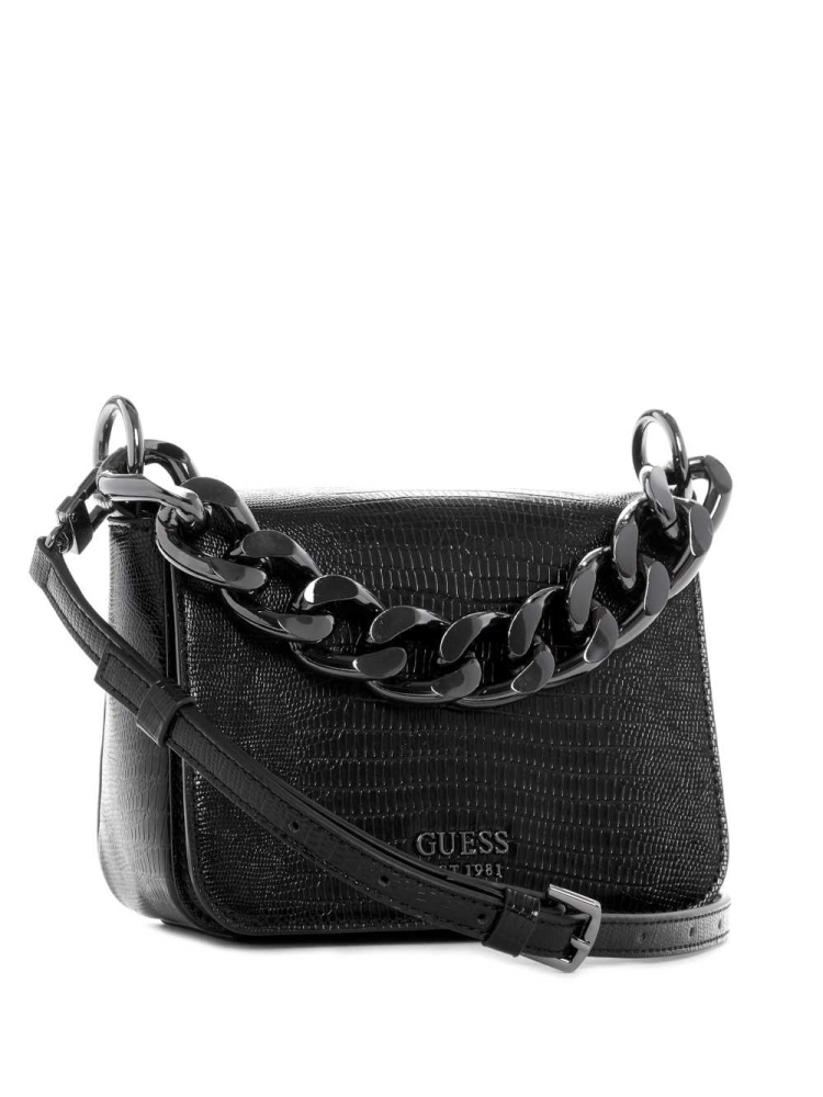 GUESS Tullia Mini Women's Crossbodies Black | UK6958AFQ