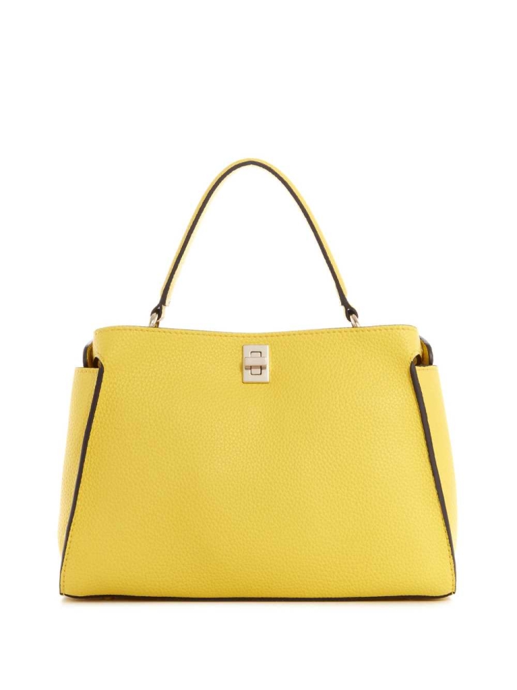 GUESS Uptown Chic Turnlock Women's Satchels Yellow | UK7915RYK