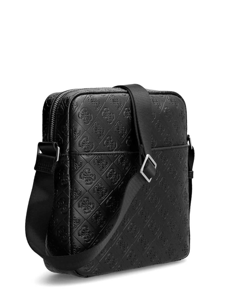 GUESS Vezzola Quattro G Flat Women's Crossbodies Black | UK4926HCU