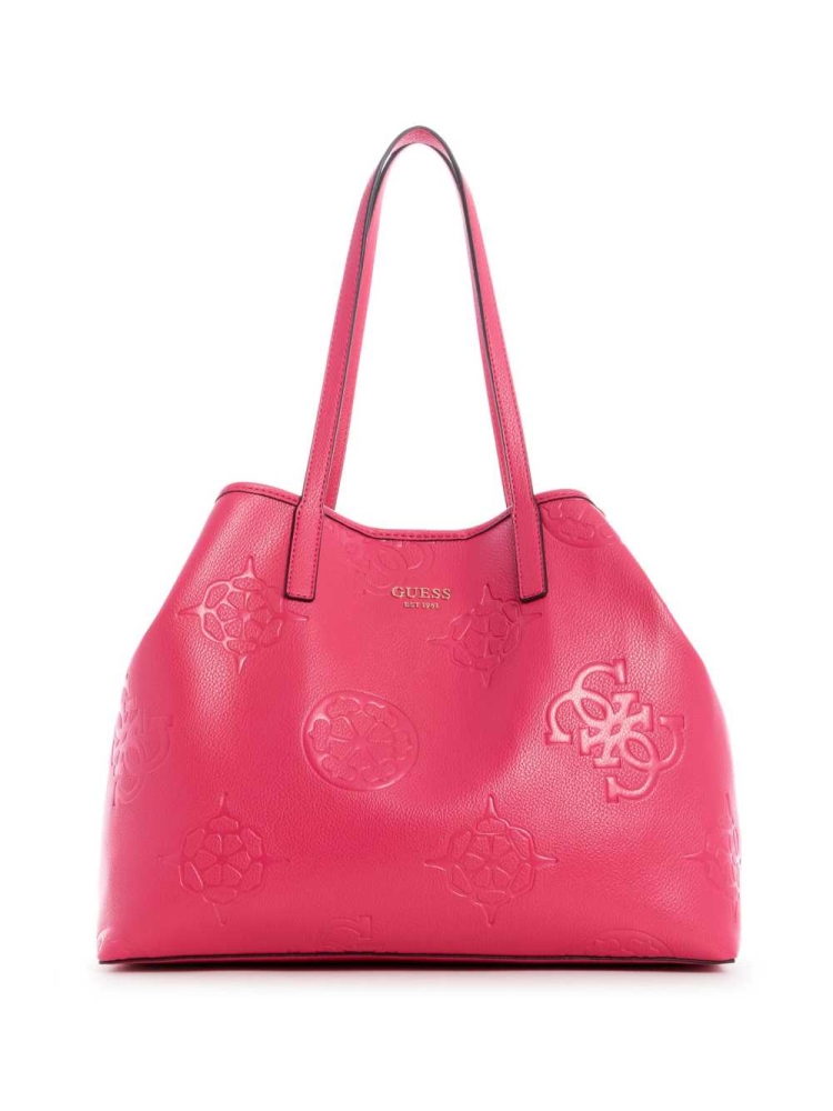 GUESS Vikky Logo Large Women's Totes Pink | UK6103BQW