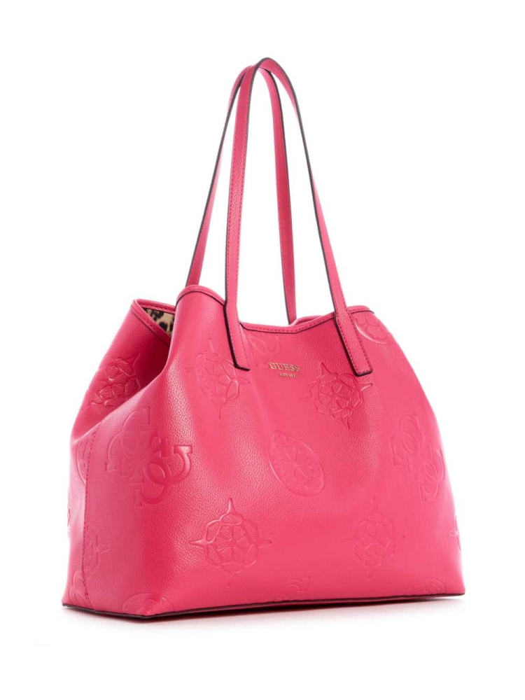 GUESS Vikky Logo Large Women's Totes Pink | UK6103BQW